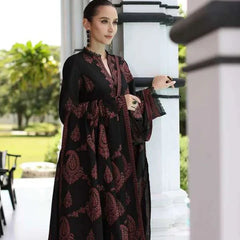 Lawn Embroidered 3pc suit a17