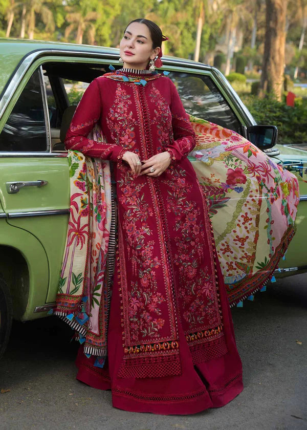 Premium Lawn Embroidered 3pc suit a52