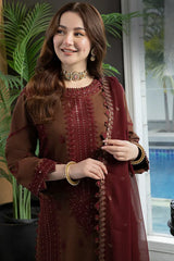 Premium Lawn Embroidered 3pc suit a62